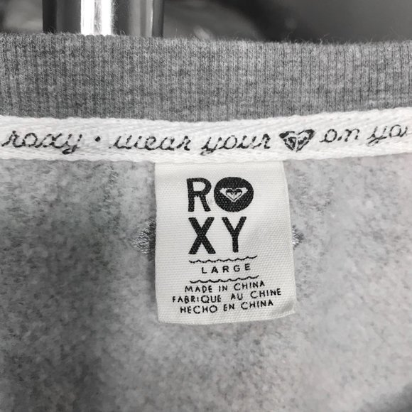 Roxy Sweatshirt with Jacquard Sleeves Sz L - Picture 2 of 10